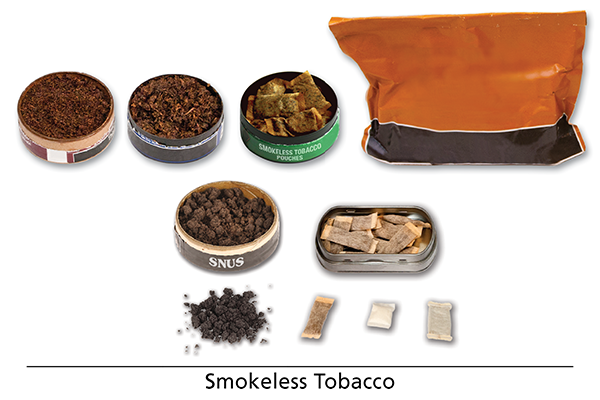 Smokeless tobacco.